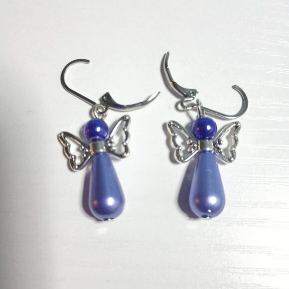 2 for $12 Angel Earrings with Leverback Hoops Christmas Angel - Picture 15 of 16
